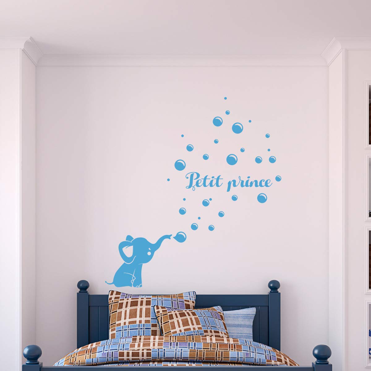 Personalised Name Stickers, Éléphant, 55x30cm + 20x30cm - Image 2