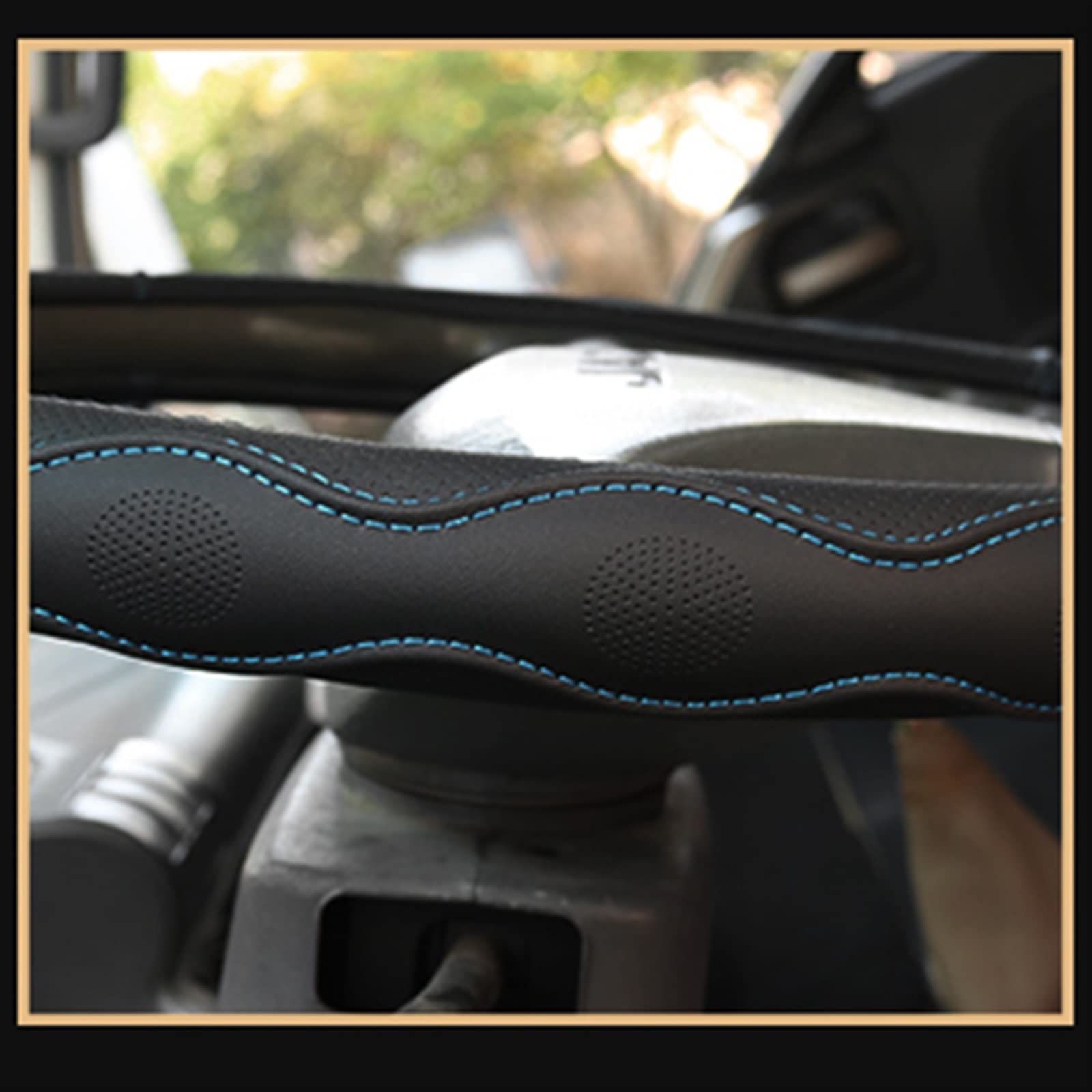 Steering Lenkradschoner PU-Leder-Lenkradabdeckungen für Auto, Bus, LKW, 36 cm, 38 cm, 40 cm, 42 cm, 45 cm, 47 cm, 50 cm Durchmesser, automatische Lenkradabdeckung Lenkradhülle Auto ( Größe : 50cm )