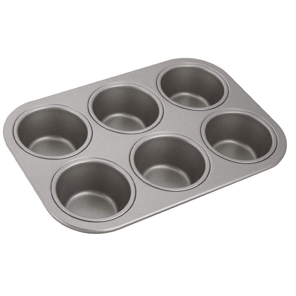 Judge Non-Stick Large Cupcake or Muffin Tin with 6 Cups, Dishwasher Safe, 27cm x 18cm x 3cm