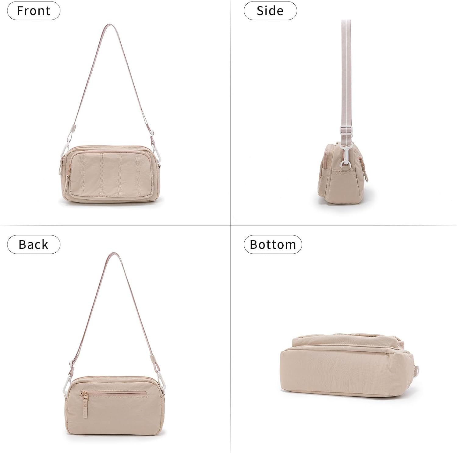 ACUARIO Crossbody Purses for Women, Mini Crossbody Bags, Puffy Shoulder Handbag for Travel with RFID Blocking Slots