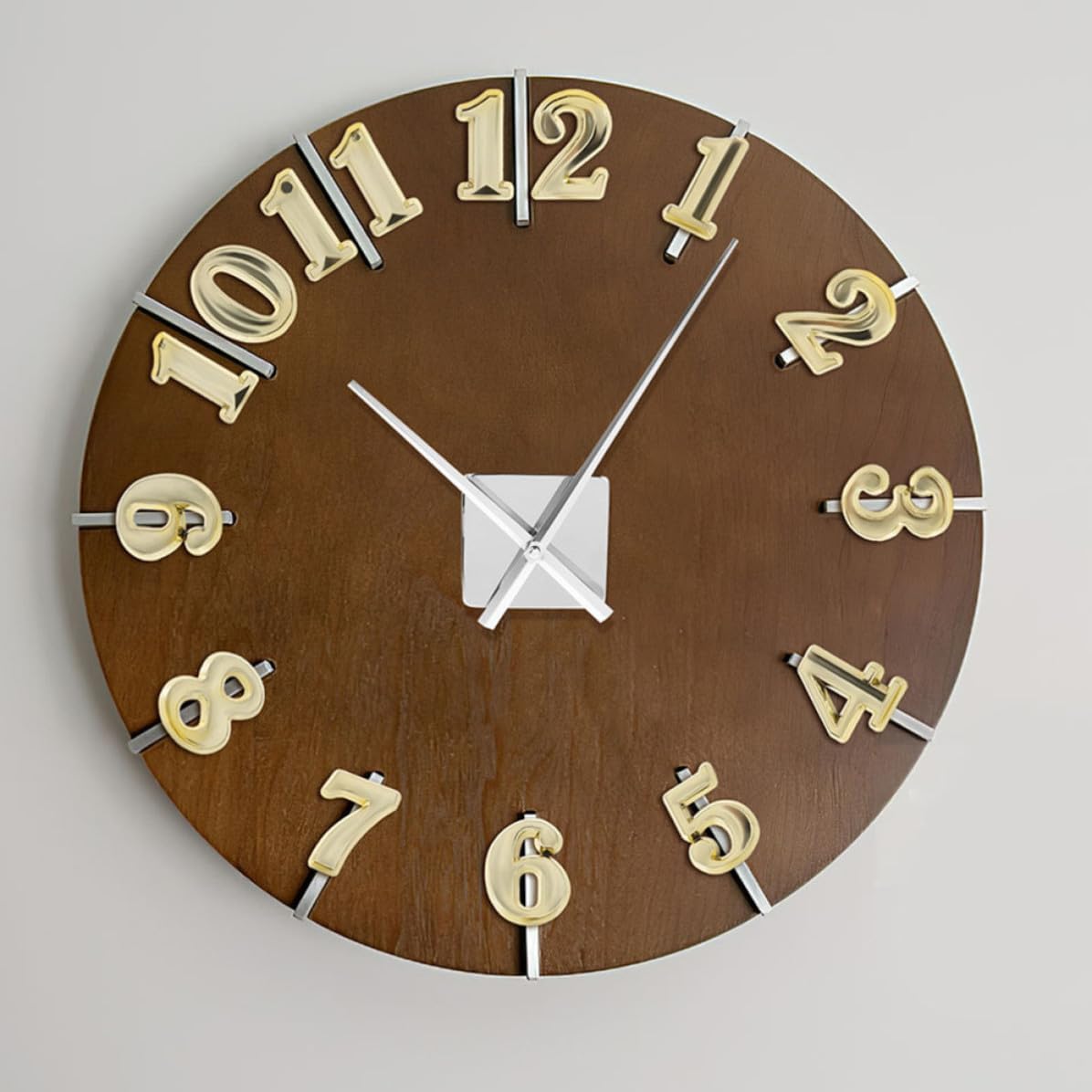SECFOU 6 Sets Arabic Numerals Clock Kit for DIY Clock Repair and Decoration Plastic Golden Arabic Number Set with Wear Resistance and Stylish Design for Bedroom and Living Room