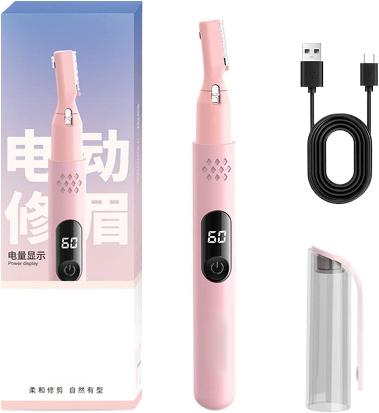 Eyebrow Elektrische trimmer, wenkbrauwtrimmer, elektrisch wenkbrauwscheerapparaat, gezichtshaarbikini, scheerapparaat groomer voor lipkin, schaamte, pijnloos scheermes voor de onderarm