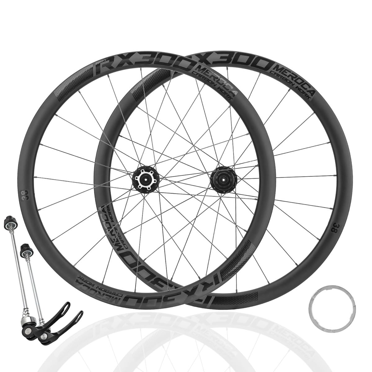 Roues de vélo de route 700C avec jantes 35 mm et moyeu disque 6 broches - 8