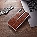 icarercase Compatible for iPhone XR Wallet Case, Premium Leather Case Built-in Credit Card and Cash Slots, Wireless Charging Cover with Stand Compatible for Apple iPhone XR (2018) 6.1 inch- Brown