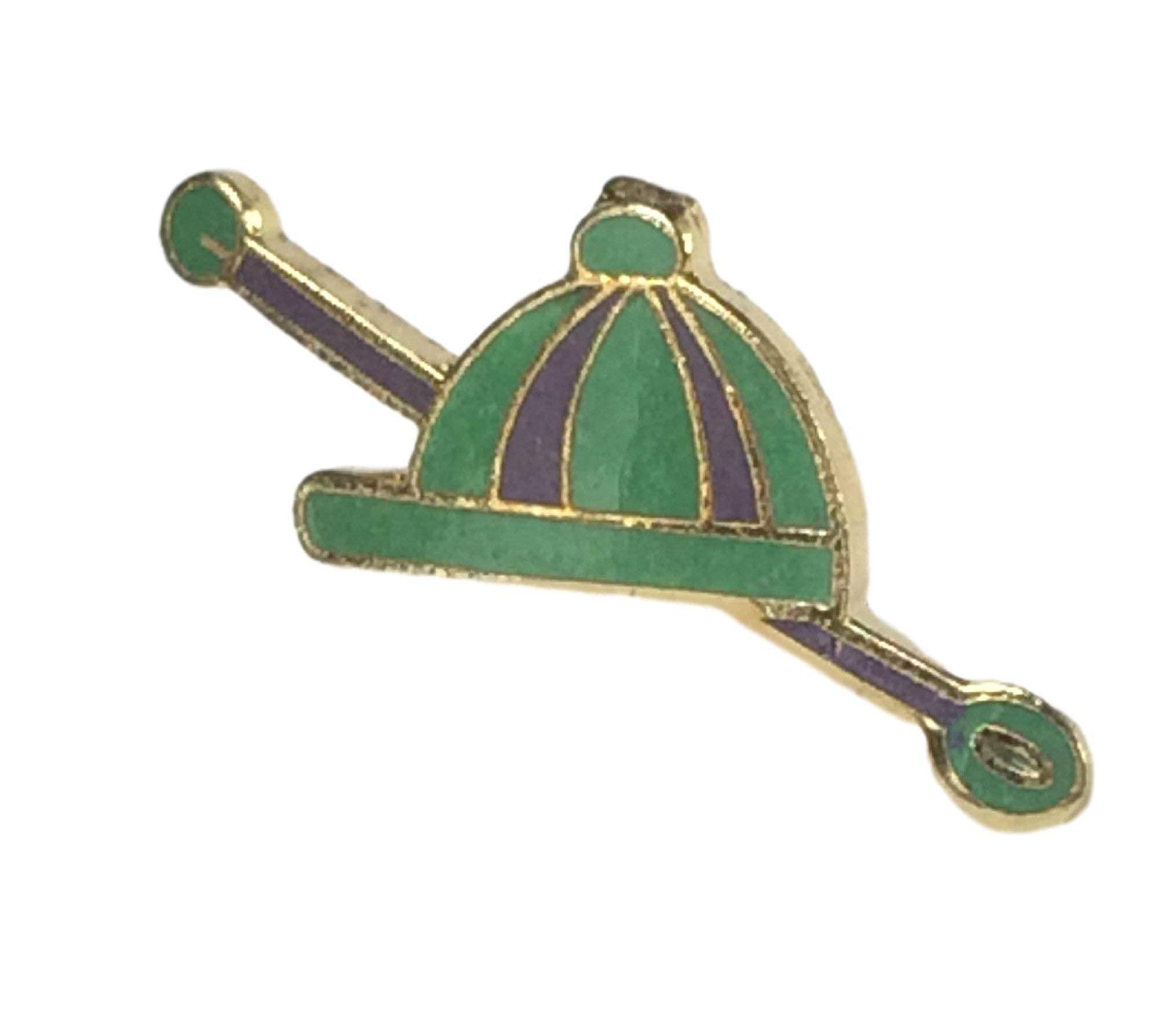 Smartbadge® Horse Rider Jockeys Crop and Cap Hard Quality enamel lapel pin badge