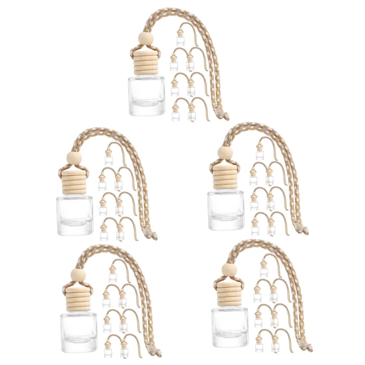 Healeved 5 Set Di Piccole Bottiglie Di Profumo Da Appendere Allauto Accessorio Di Moda Per Profumo Per Laria 8 Pezzi * 5