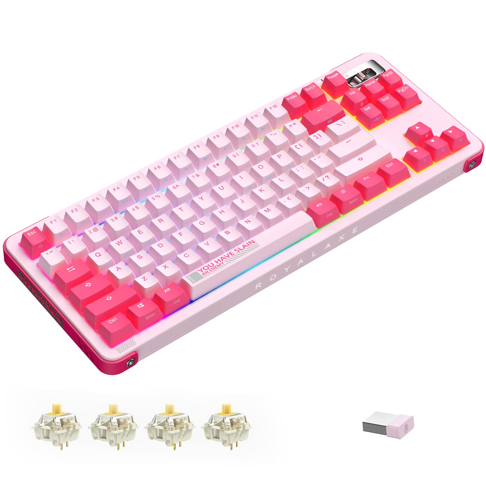 Amazon.com: ROYALAXE Y87 TKL Wireless Mechanical Keyboard, Hot