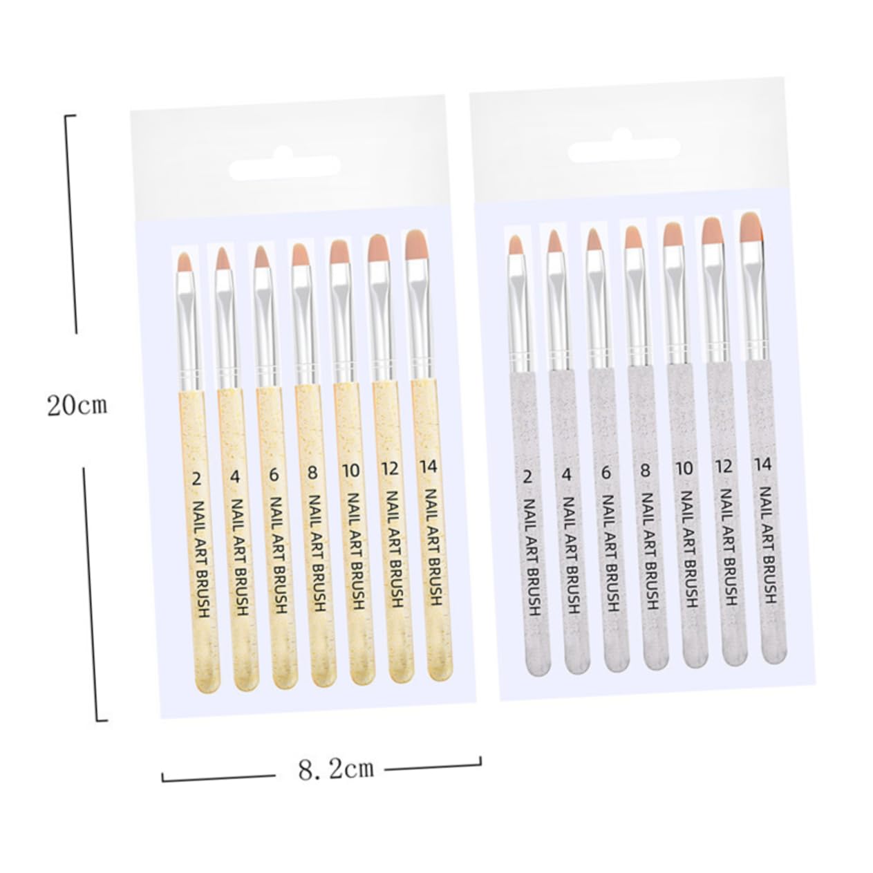 Healeved 42pezzi Pennelli Per Nail Art Pennelli Trasparenti Per Manicure e Decorazioni Unghie Per Artisti e Principianti