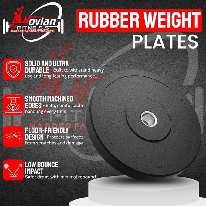 Image of 20 in 1 Home Gym Bench Pro with 20KG Rubber Weight Plates Combo Kit, 3ft Curl Rod, 5Ft Straight Bar, 2 Dumbbells Rod, Gripper & Gloves, Full Body Workout Set, Ultimate Strength Kit, Home workout setup