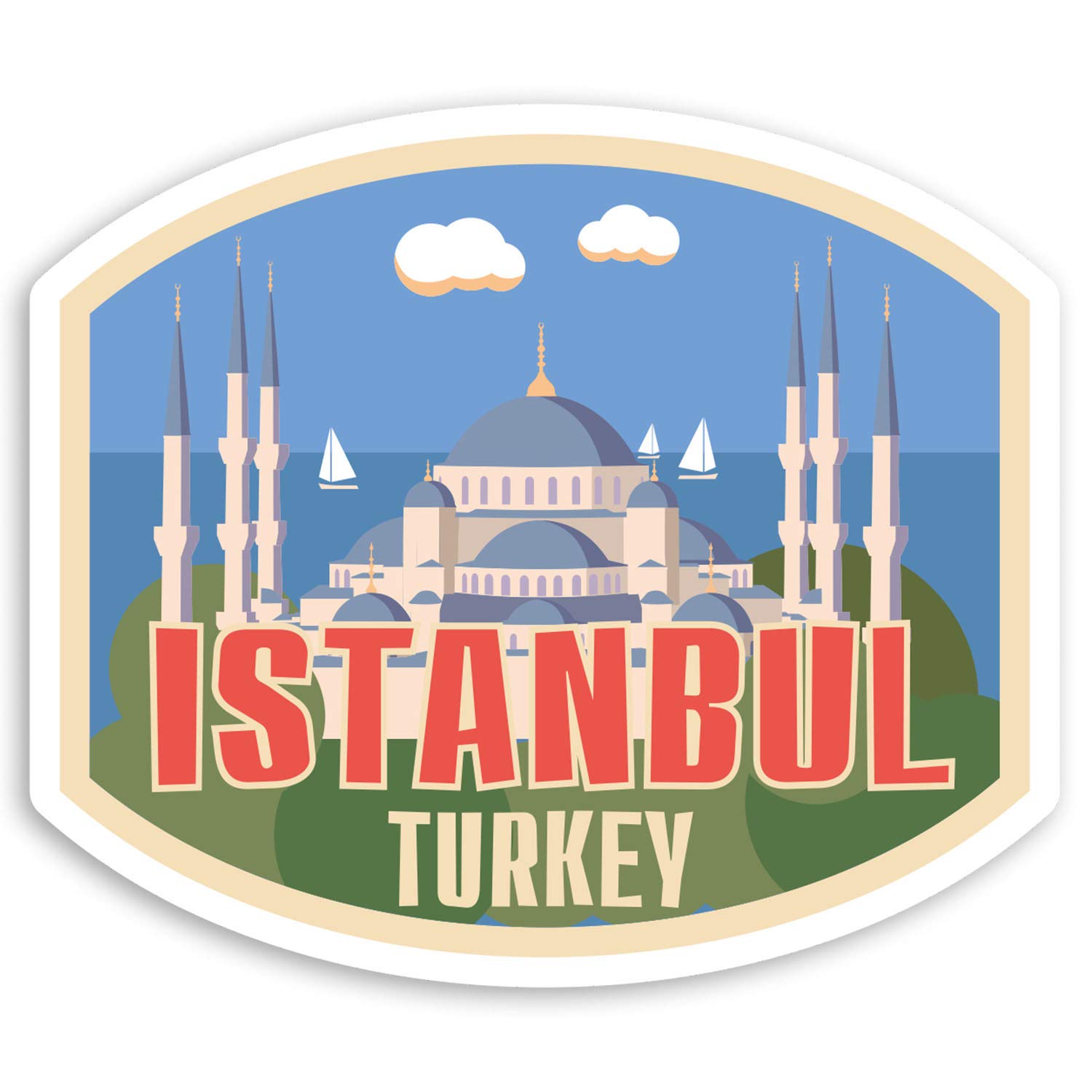 2 x 10cm Istanbul Turkey Vinyl Stickers - Travel Luggage Laptop Sticker #20888 (10cm Wide)
