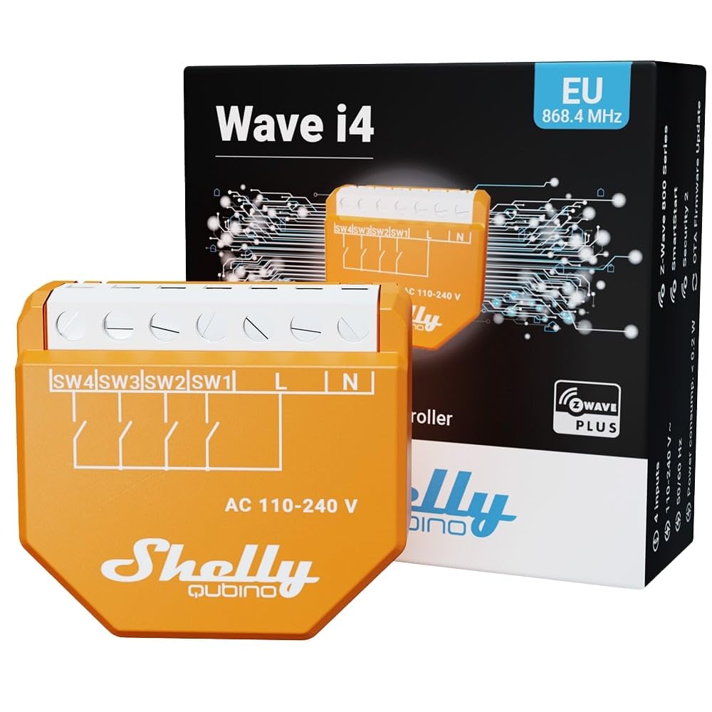 SHELLY Szenenaktivierer Wave i4, Unterputz, orange, 2 Stück