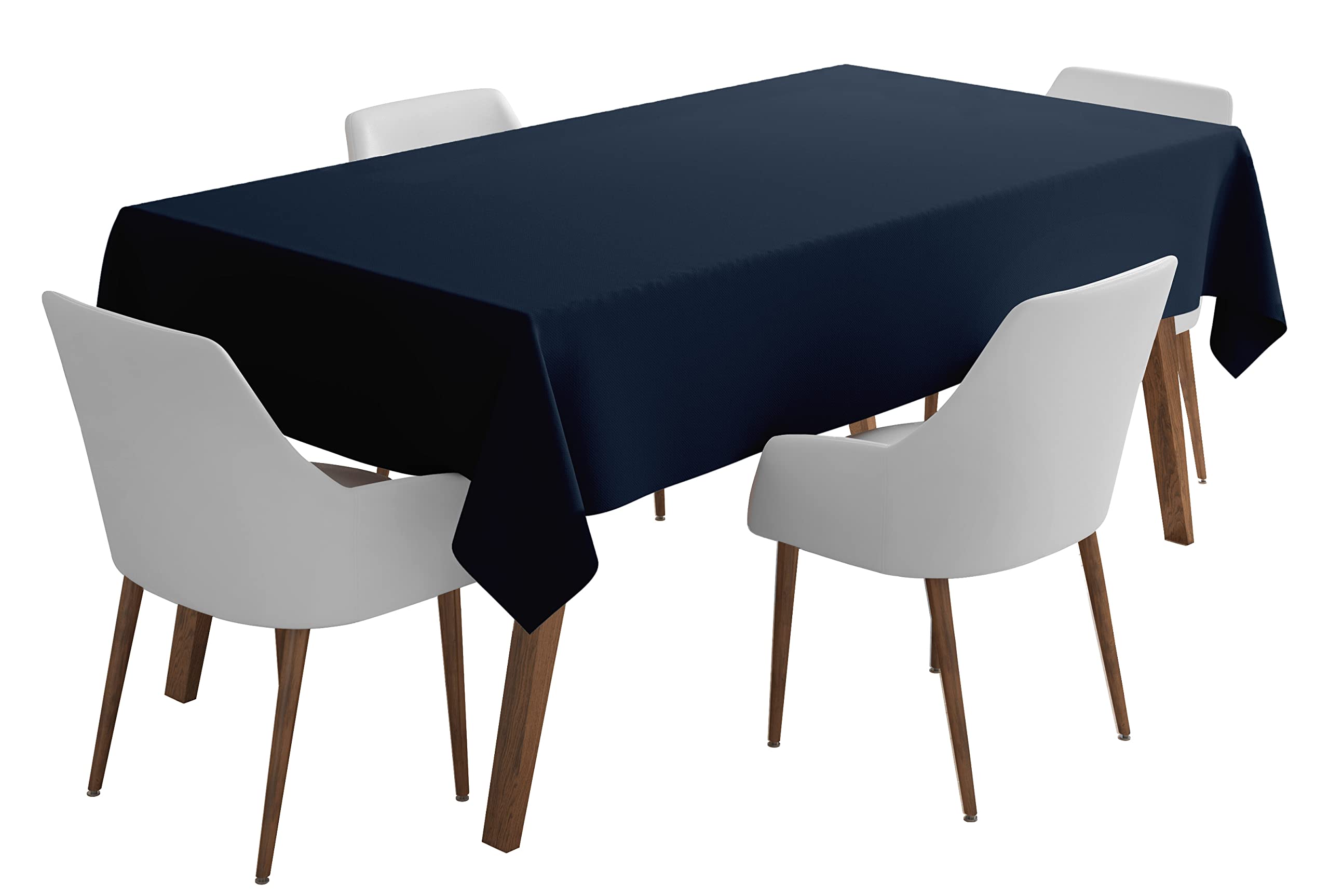 Vargottam Indoor/Outdoor Tablecloth 58 x 58 Inch Square Tablecloth Waterproof Patio Table Cloths, Spring/Summer Table Covers for Backyard Circular Table/BBQs/Picnic - Dark Navy Blue