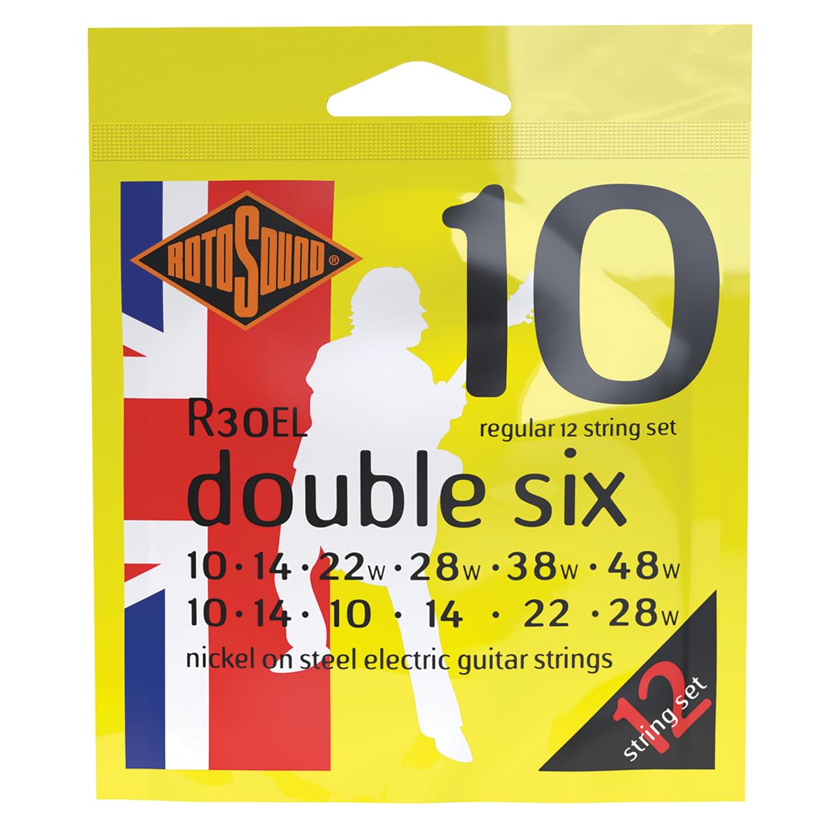 Roto Nickel 12 String Electric Guitar Strings 10-48 Regular Gauge