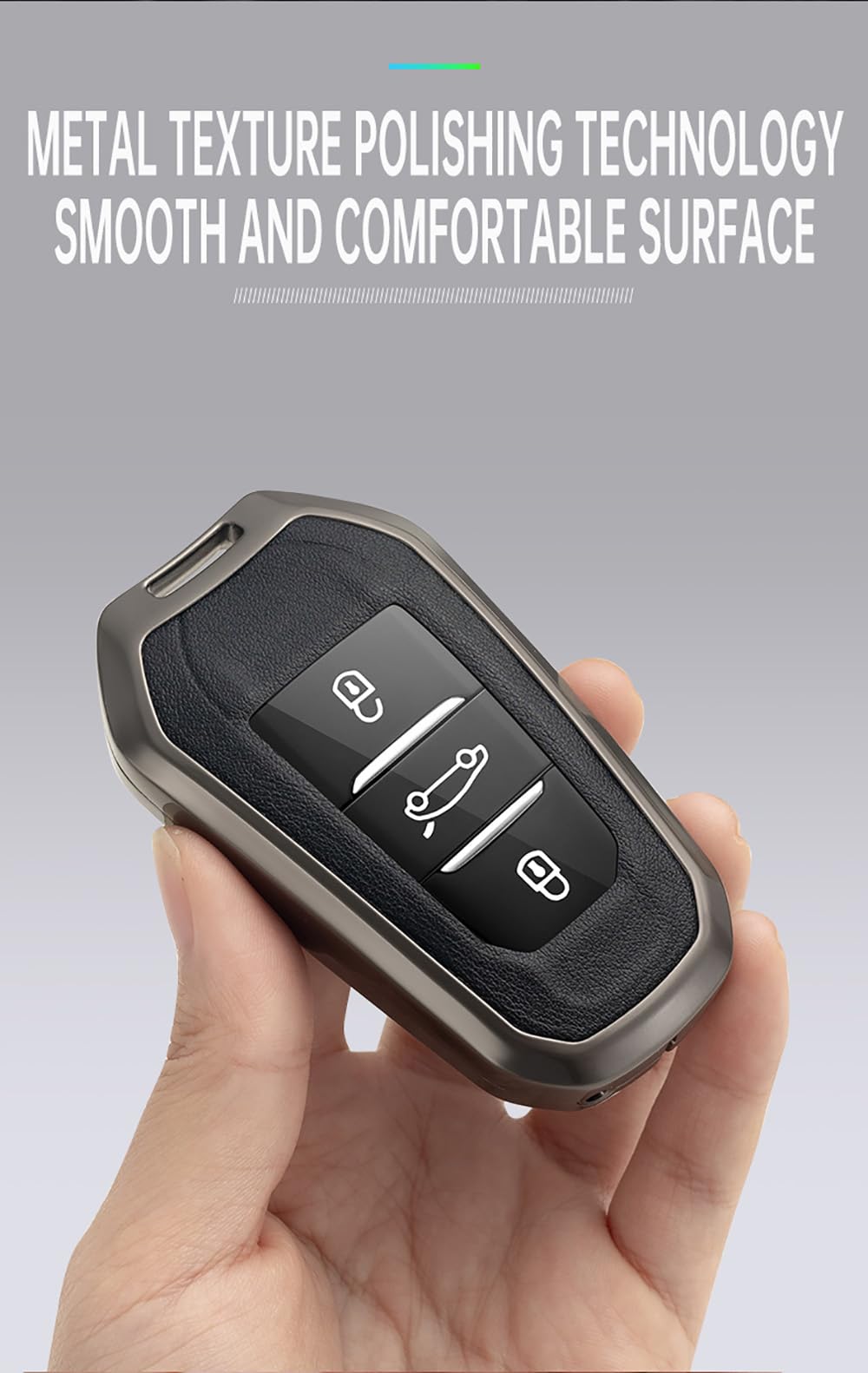KUNIO Car Key Case Fits Peugeot 3008 5008 2008 308 508 208, Citroen C3 C4 DS5 DS7, Protective Metal Key Case with Key Ring - Image 4