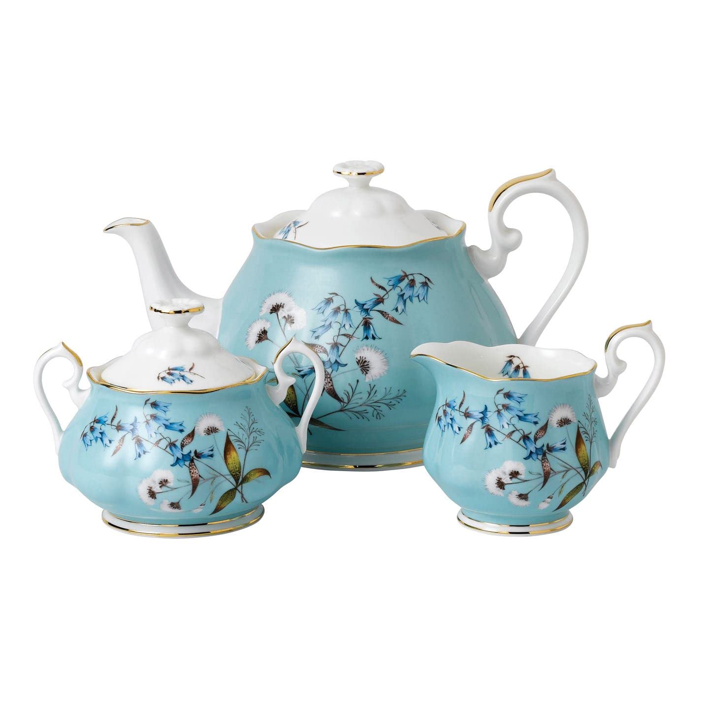 Royal Albert 40017602 100 Years 1950 Festival Teapot, Sugar, Cream