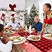 OurWarm Cotton Burlap Buffalo Plaid Table Runner, Christmas Reversible Red and Black Checkered Table Runners for Holiday Christmas Table Decorations, 14 x 72 Inch