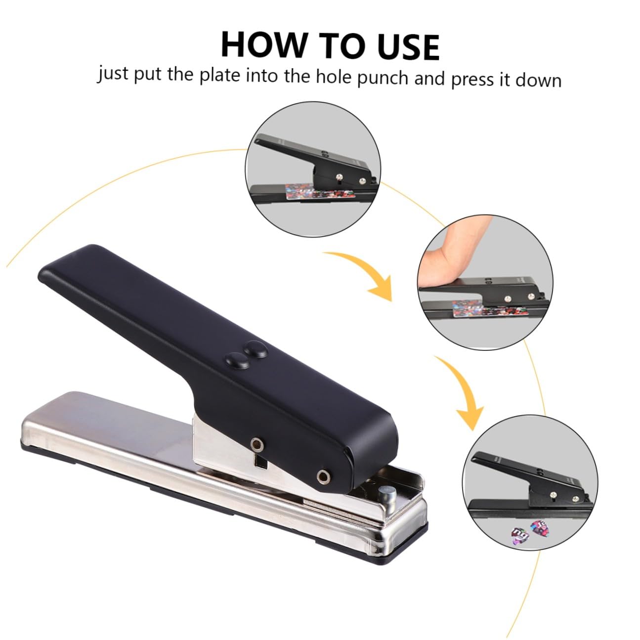 Plettro per Chitarra Puncher in Ferro Resistente Accessorio DIY per Musicisti Strumento per Creare Plettri da Carte di Plastica Dure Facile da Usare e Portatile per Chitarra