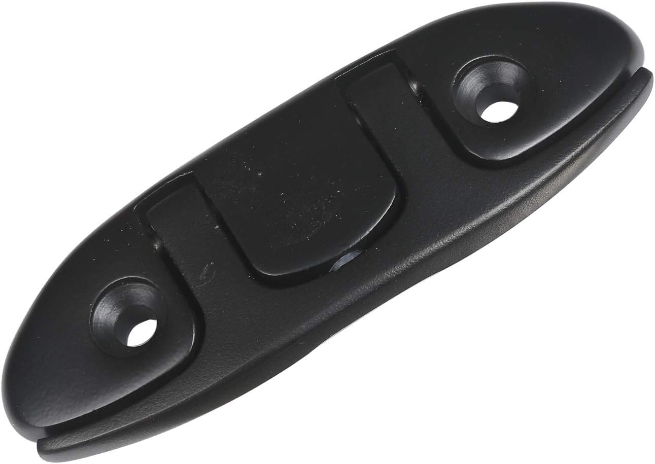 MX Boat Folding Cleat,Flip Up Marine Stainless Steel 4-1/2" Black Dock Fold Cleats W/Fasteners and Back Plates