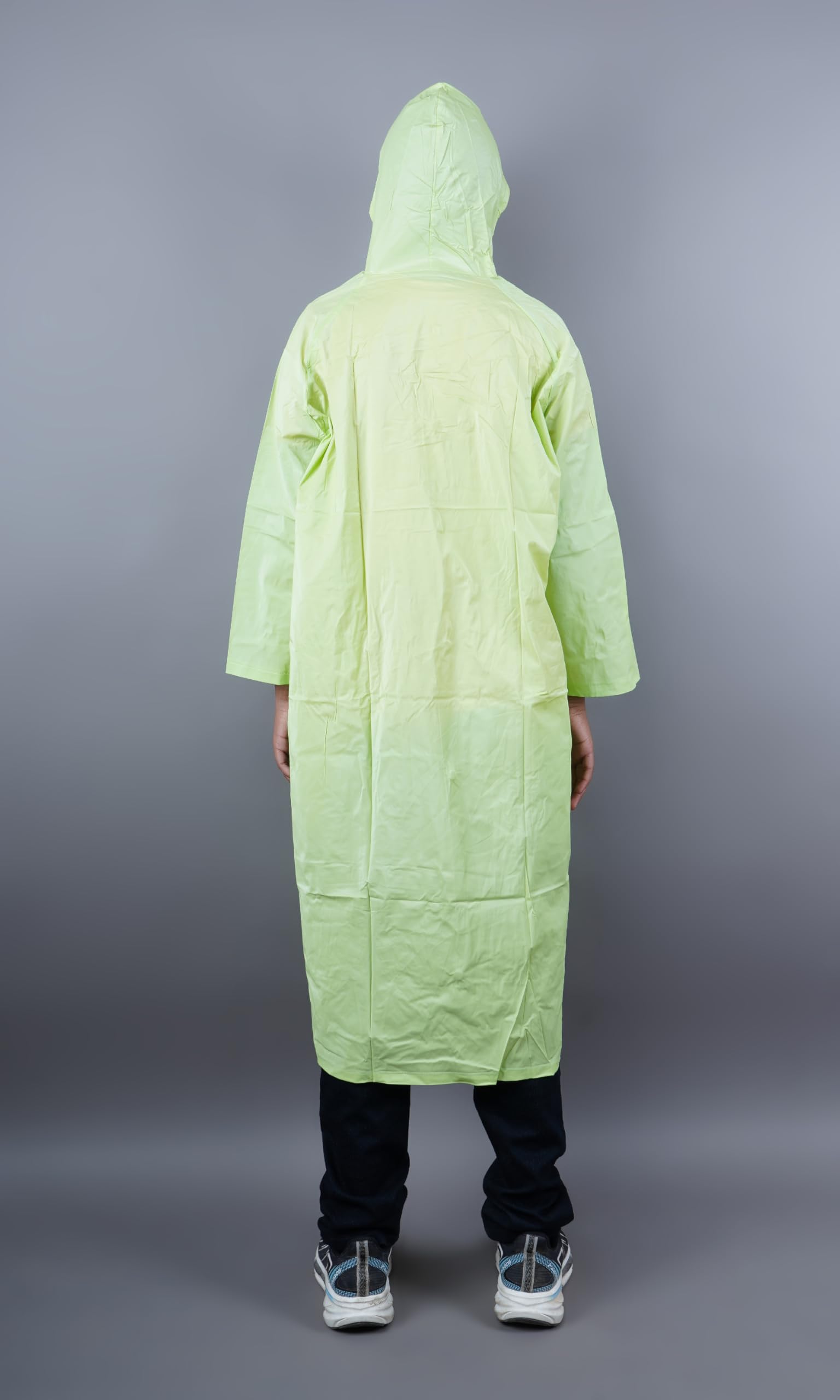 KETKAR Kids PVC Waterproof Long Raincoat School raincoat for kids Pack of 01_Green,12-13 Years - Image 2 thumbnail
