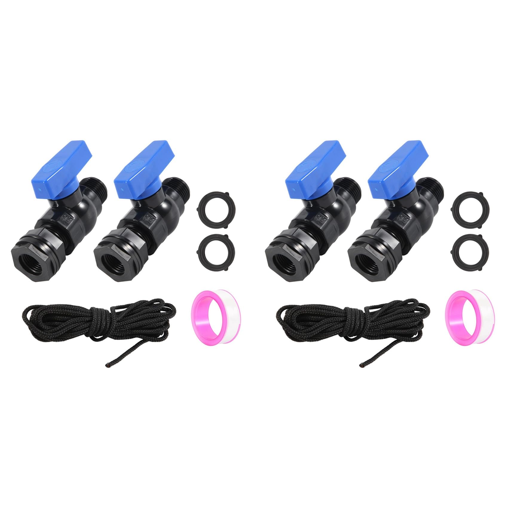 Ctrlzs Rain Spigot Kit 4Pack 3/4Inch Ght Garden Hose Shut Off Valve With Bulkhead Fitting Garden Hose Thread Ball Valve