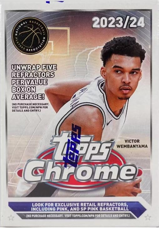 Amazon.com: NEW 2023-2024 TOPPS CHROME Basketball Factory Sealed 