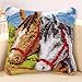 Zatrzask Kompletny Zestaw Poszewek Na Poduszkę - Zatrzask Kompletny Zestaw Poszewek Na Poduszki Dla Zwierząt, Brązowy I Biały Koń, Poduszki Zestawy Do Szydełkowania Dla Dzieci Dorośli Począt