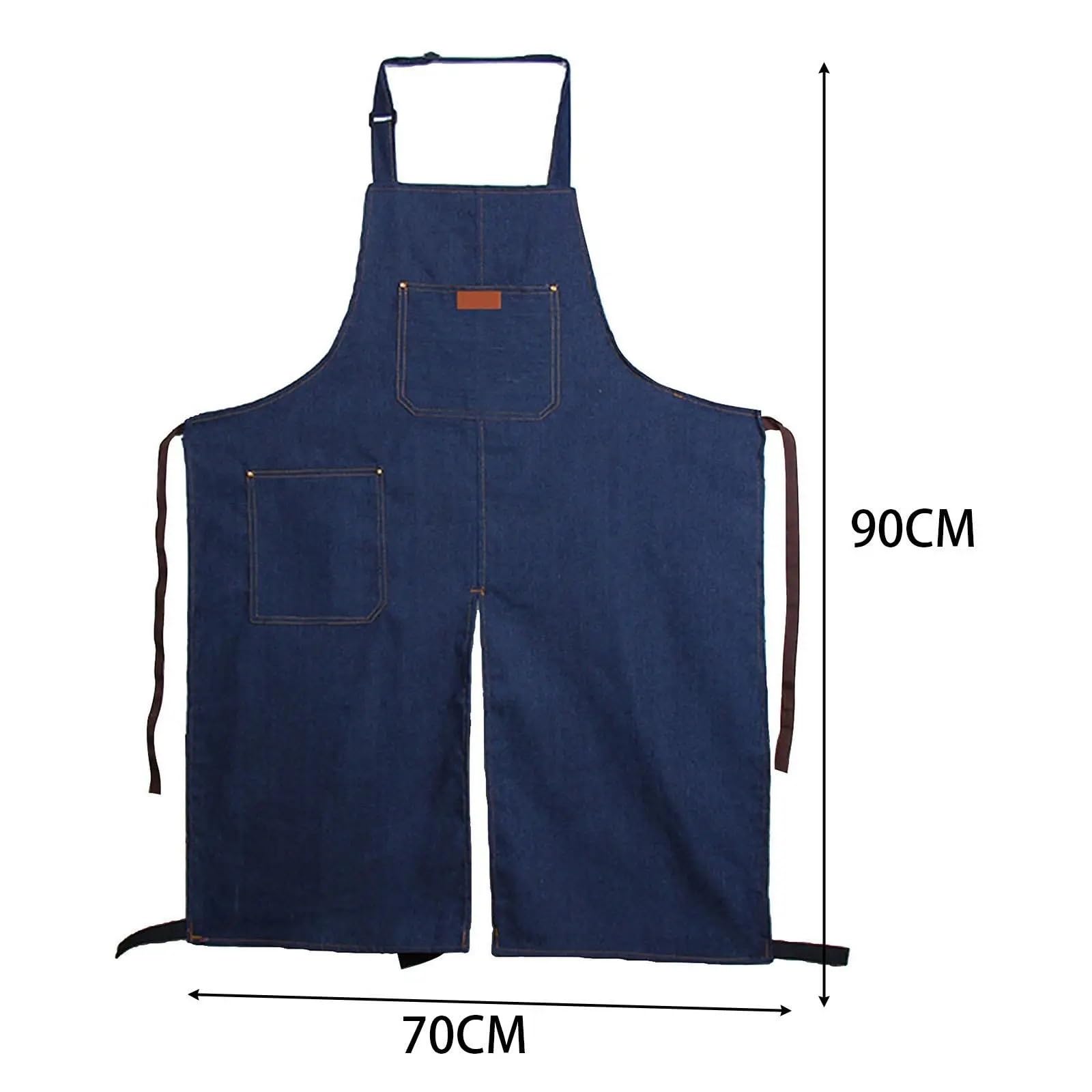 Töpferschürze Komplett Töpferschürze mit geteilten Beinen, robust, schlicht, verschleißfest, bequem und tragbar, for Kunstarbeiten, Küche, Garten, Basteln Malen