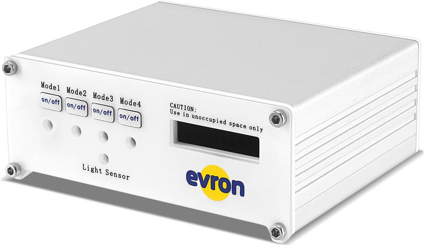 Evron Portable Ozone Generator 50–100mg/h, USB Powered (Input Only), No Internal Battery, Built-in Fan, 4 Modes, For Unoccupied Enclosed Areas: Car, Closet, Cabinet, Refrigerator (No Battery Inside)