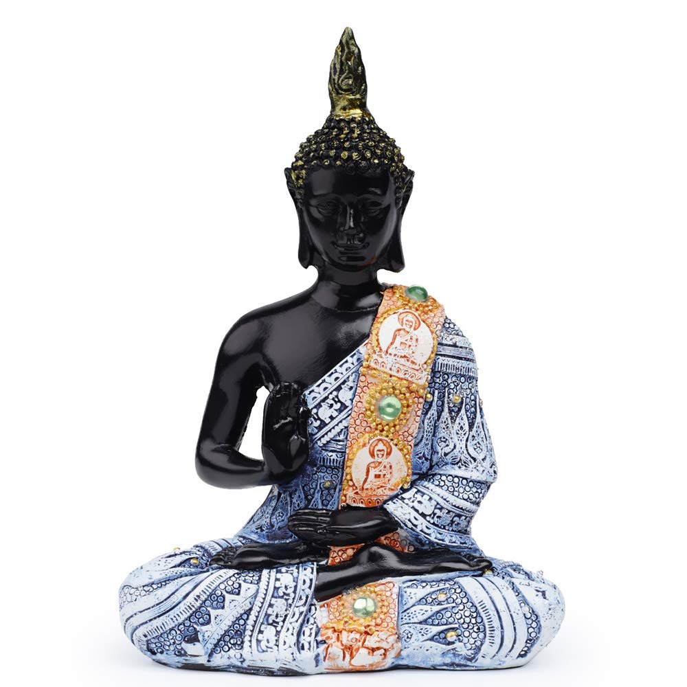 VOANZO Thai Buddha Meditating Peace Harmony Statue Home Décor