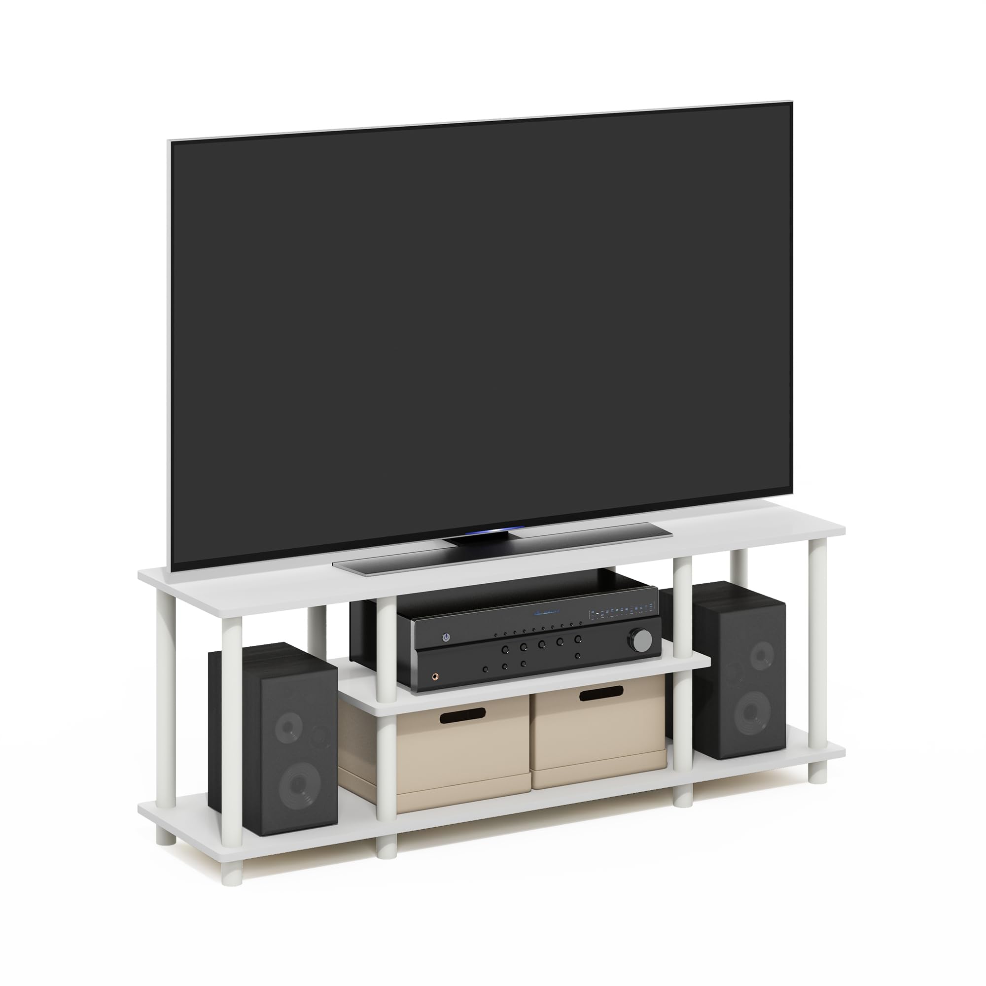 Amazon.com: Furinno Turn-N-Tube TV Stand, 3-Tier Entertainment