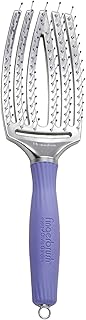 Olivia Garden Cepillo plano mediano con cepillo para dedos, masaje del cuero cabelludo, cerdas ionizadas, cómodo, antiestá...