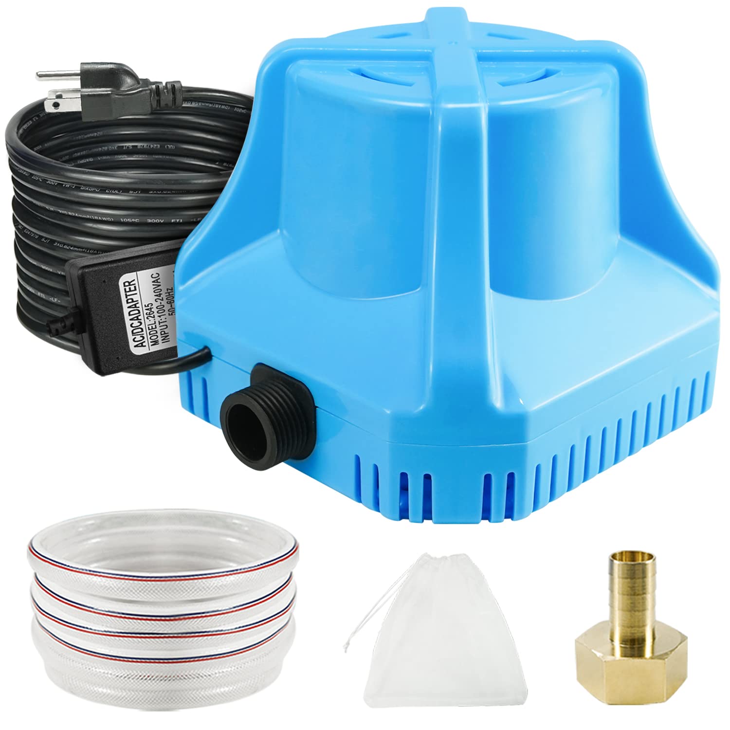 Buy JANZ Automatic Pool Cover Pump Above Ground 1600 GPH Max Flow, 26V DC Submersible Water Pump