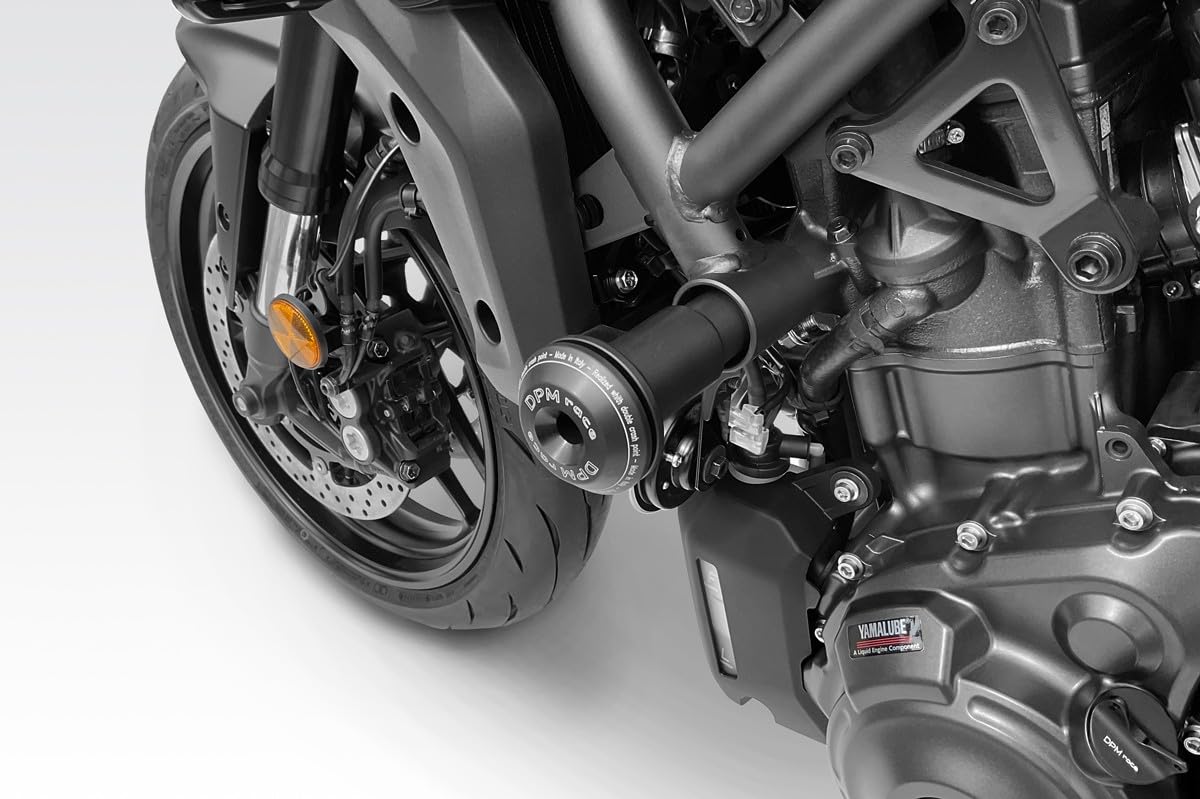 MT07 2025 - Kit Sturzpads ‘Warrior’ (R-01031) - Aluminium Sturzschutz Rahmen Crash Sliders - inkl. Hardware-Bolzen - Motorradzubehör De Pretto Moto (DPM Race) - 100% Made in Italy