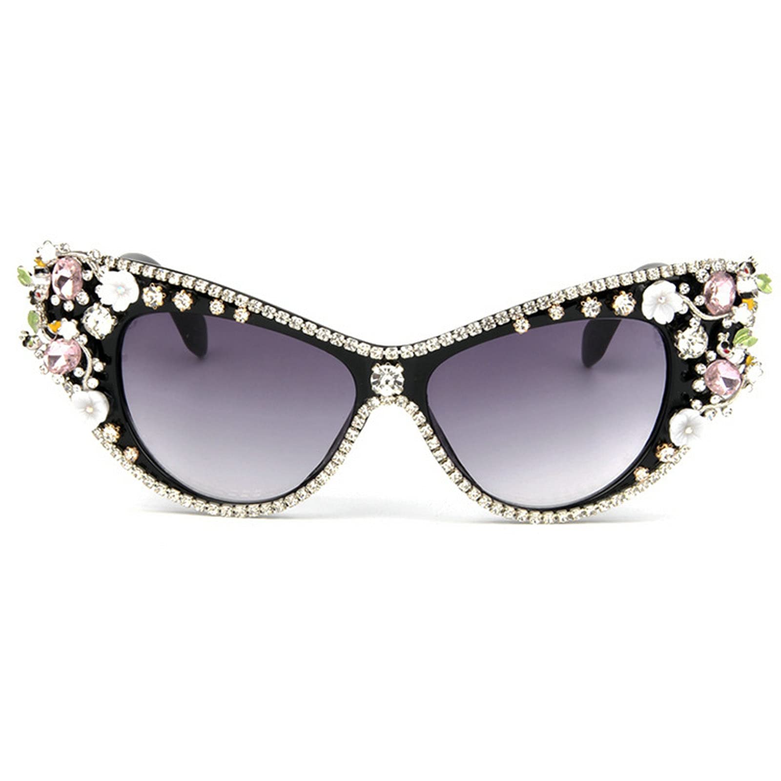 Cat Eye Diamond Sunglasses Women 2020 Oversized Punk Sun Glasses Crystal Vintage Rhinestone Glasses Eyewear UV400