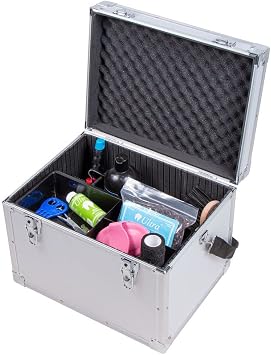 Dura-Tech Locking Aluminum Grooming Box | Essential Horse Care Storage | Durable Aluminum Build | Large Capacity | Lockable Security | Portable Design