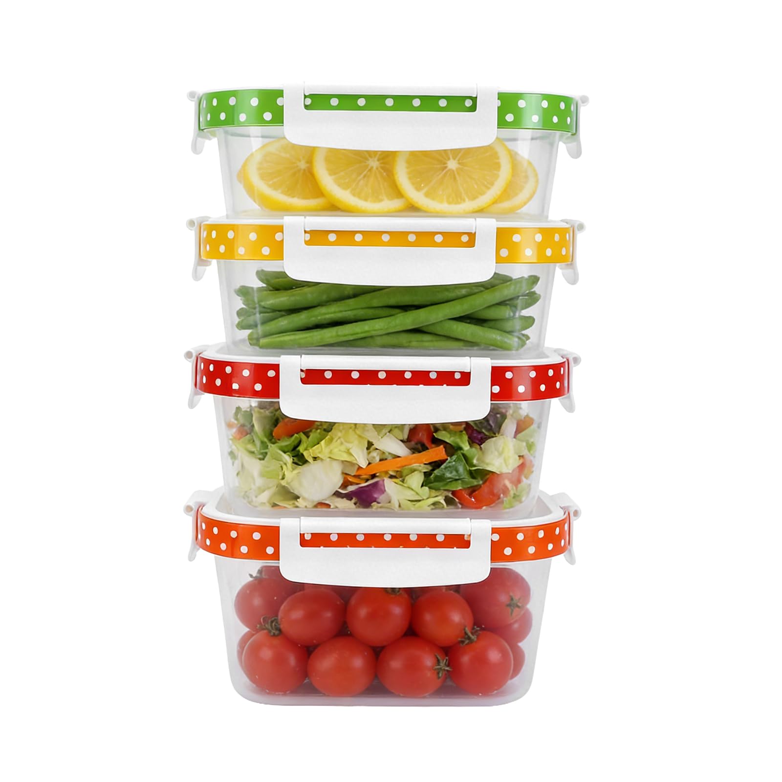 Nesting Food Storage Container Set, BPA Free Meal Prep Leftovers Containers with Lockable…