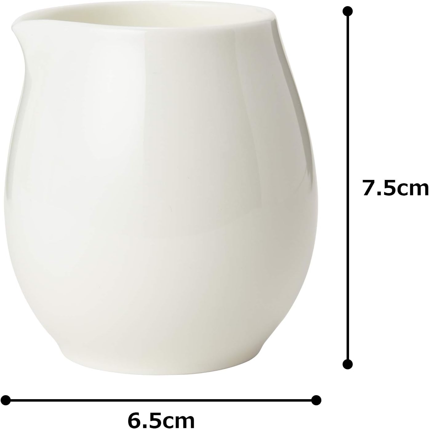 Narumi 9795-4235 Plus Serum Creamer, L, 5.3 fl oz (160 cc), Bone China
