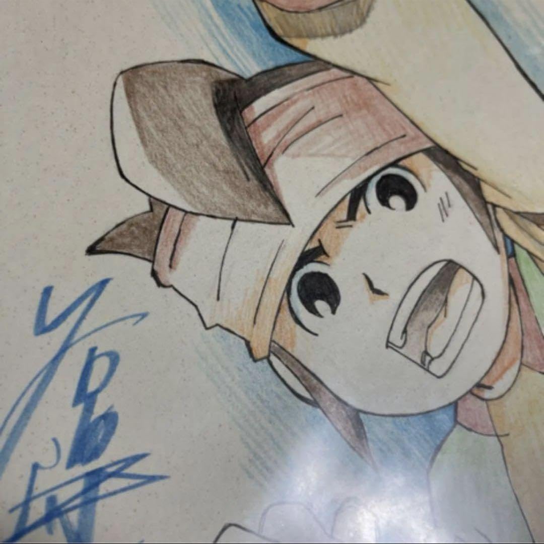 Amazon.co.jp: 作画監督 谷口守泰 直筆サイン イラスト付 色紙 原画  