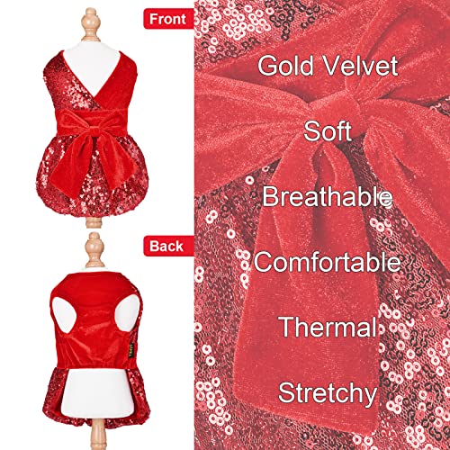 Dog Clothes For Small Dogs Girl Puppy Skirt Dogs Dress Princess Gauze Dress, Pet Clothes Holiday Festival Puppy Outfits Pet Apparel (X-Small Bust 11.02") #TOP4