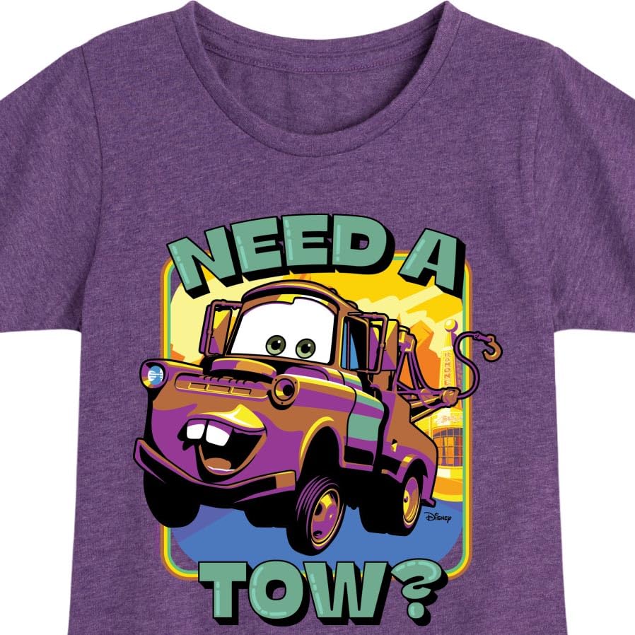 Disney Cars - Mater Need A Tow - Toddler & Youth Girls Short Sleeve Graphic T-Shirt3