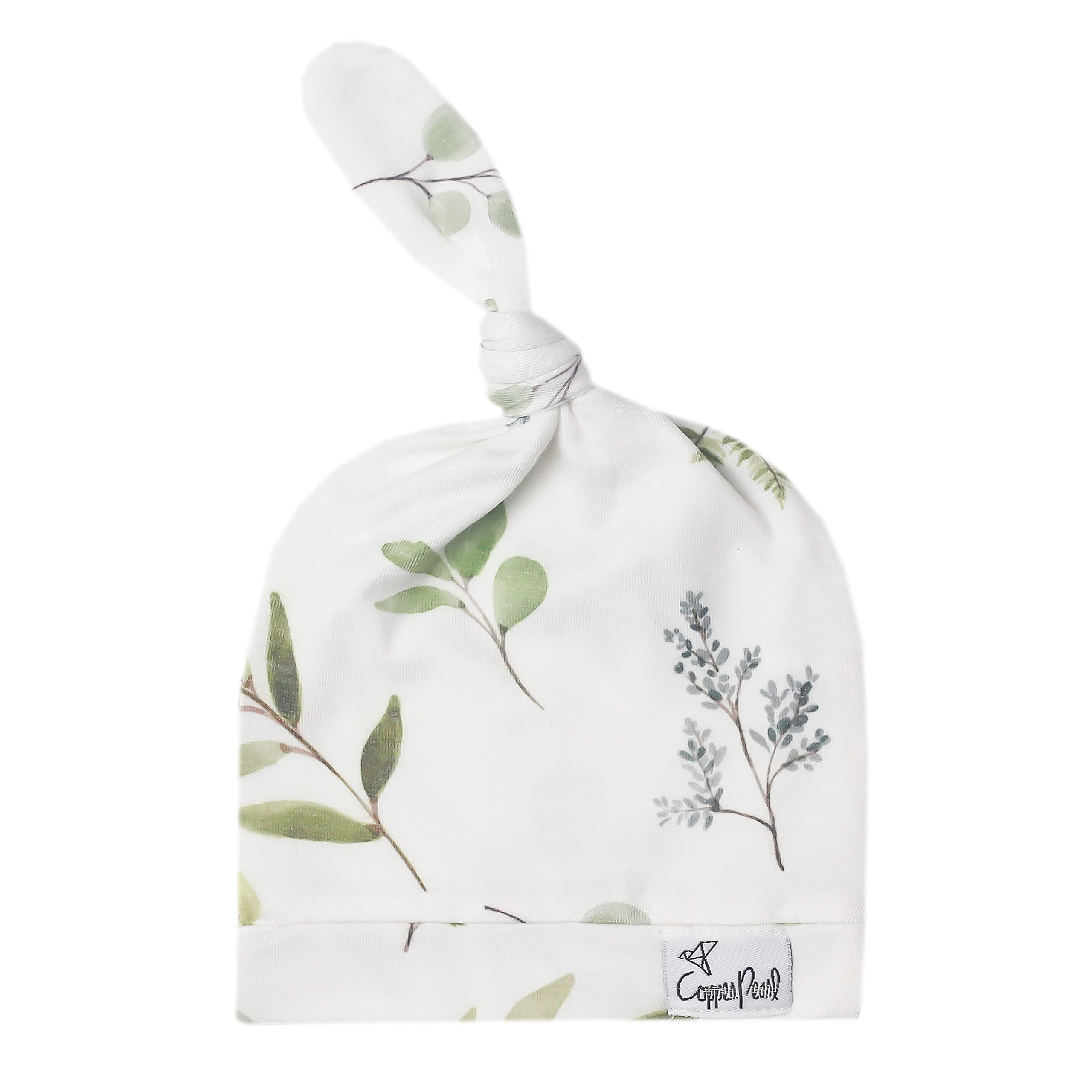 Copper Pearl, Baby Beanie Hat Top Knot - Solids2