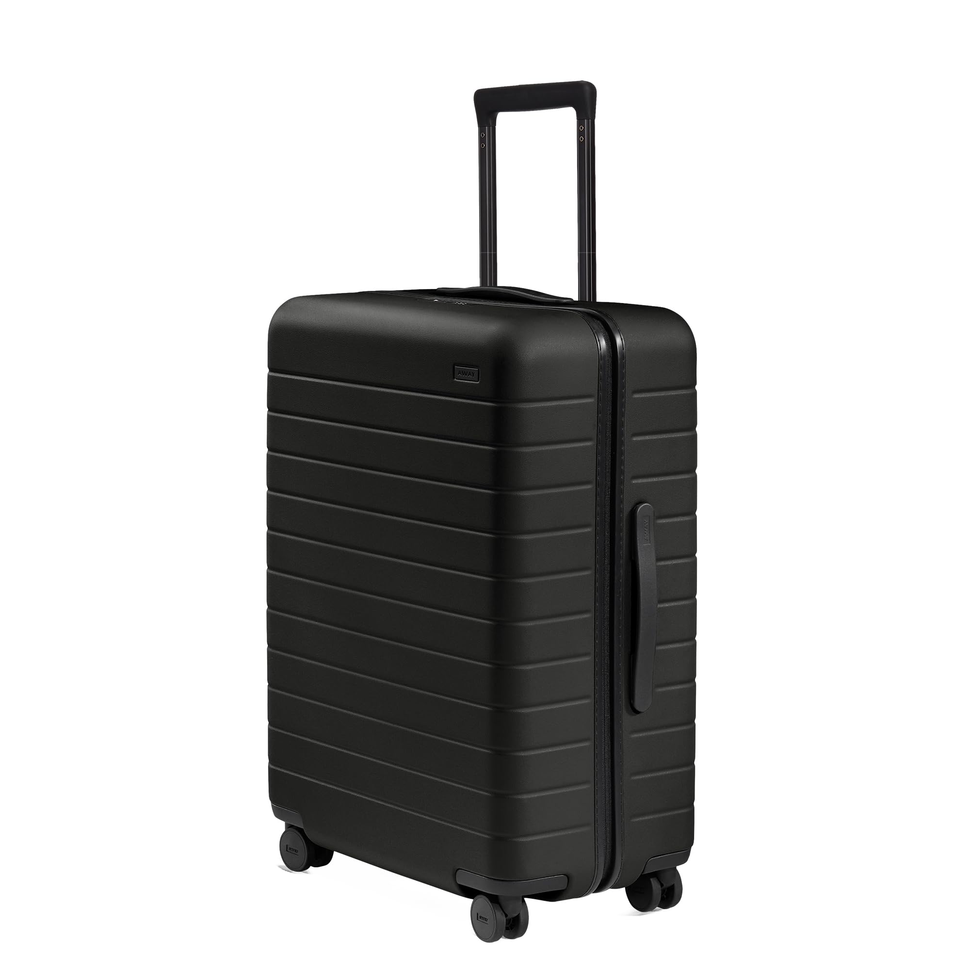 Away Medium Checked Luggage, Lightweight Hard Shell Suitcase with Spinner Wheels, Durable Rolling Luggage, TSA Lock, 26 Inch, Jet Black