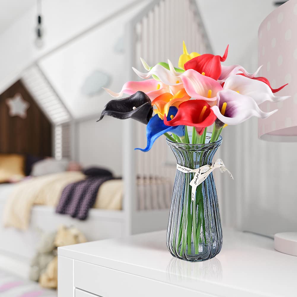 10 Tulipes Artificielles En Polyuréthane - Réalistes, Plusieurs Couleurs - 31cm De Hauteur - Décoration Mariage, Maison