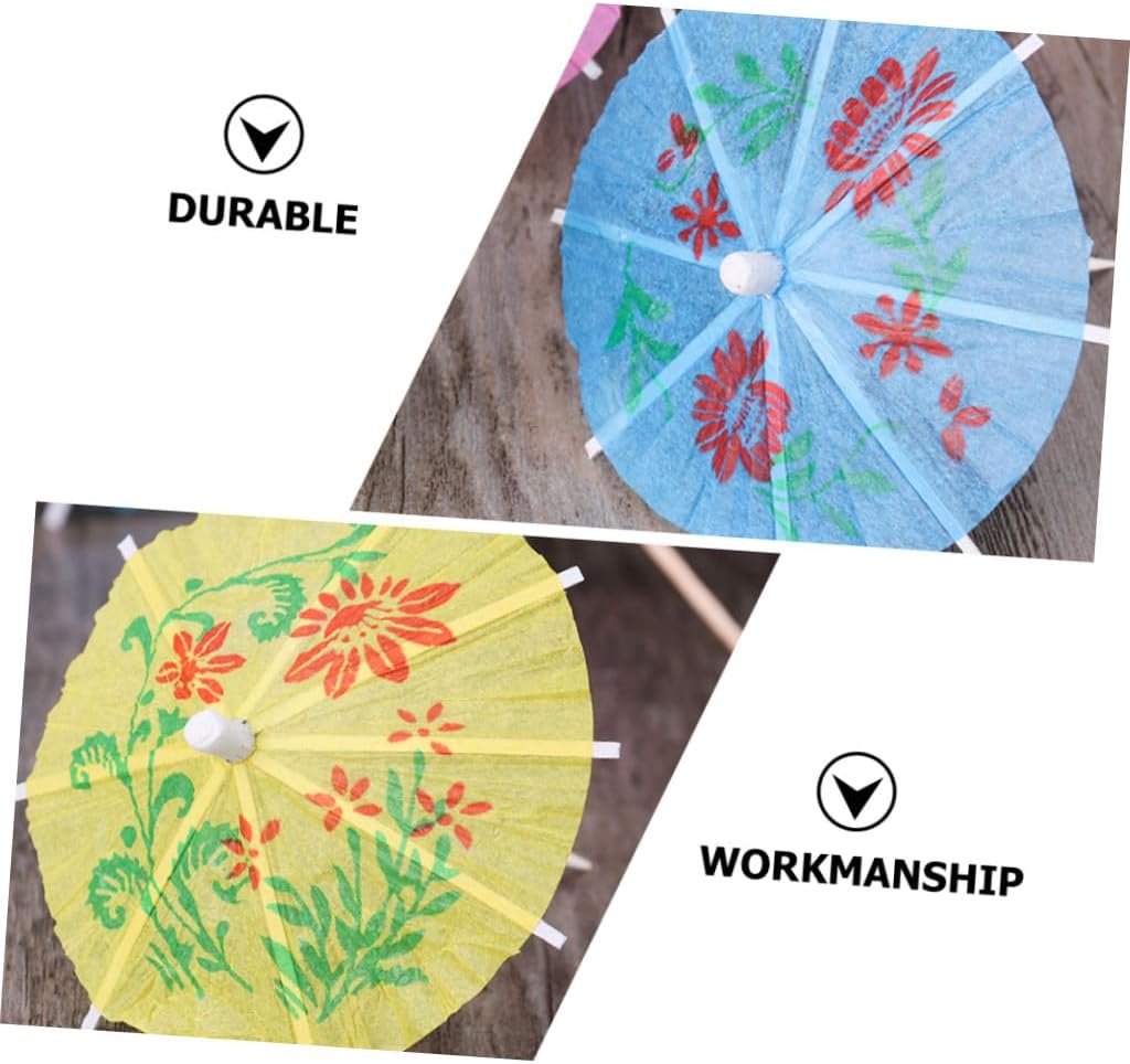 Mobestech Cocktail Umbrella Picks 144-Count Mini Paper Umbrellas for Drinks Party Supplies for Tropical Beverages and Appetizers Fun Decorative Toppers for Events