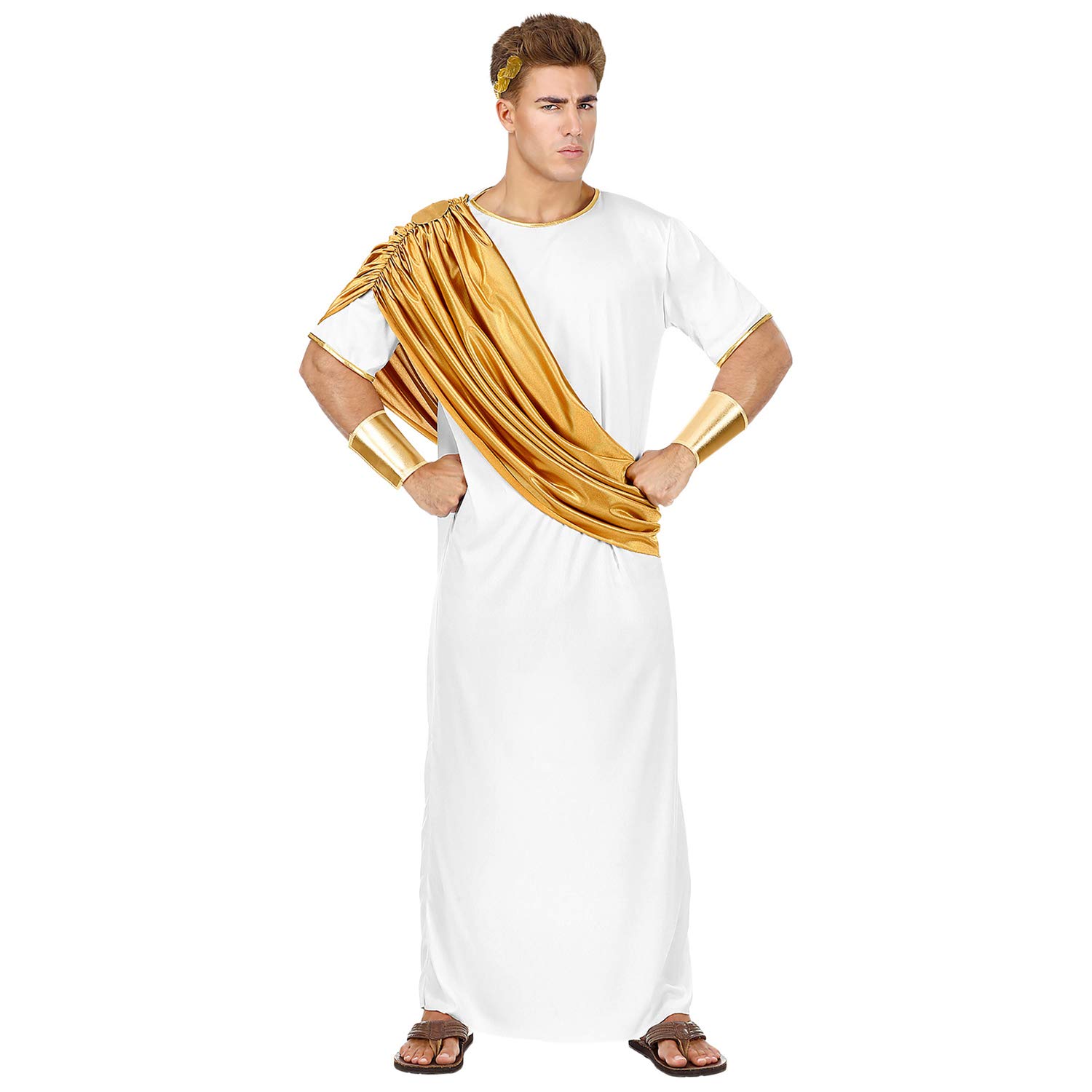 W WIDMANN MILANO Party Fashion - Caesar Toga Romans Greek Emperor Emperor Fancy Dress Costumes, White - Image 2