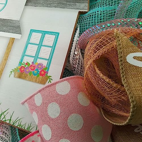 Floral-Spring-Wreath-Love-Grows-Here-Mothers-Day-Gift-Welcome-Summer-Front-Door-Decor-Everyday-Decoration-Pink-White-Jute-Blue Floral Spring Wreath Love Grows Here Mothers Day Gift Welcome Summer Front Door Decor Everyday Decoration Pink White Jute Blue