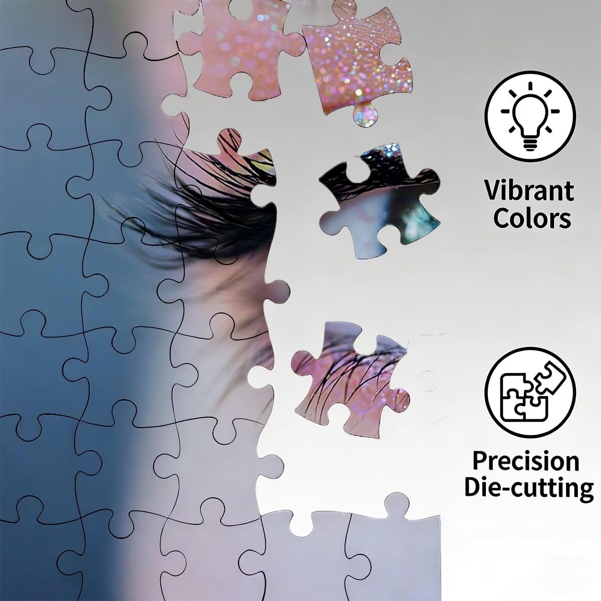 Puzzle 5000 elementów dla dorosłych, puzzle 5000 elementów oczu, abstrakcyjne puzzle dla dorosłych z wykwintnym pudełkiem do pakowania, gry edukacyjne, duże drewniane puzzle na prezent dla kobiet
