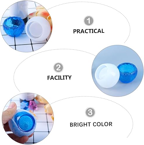 Miniatura 9 de Molde de cuenco en forma de diamante único, 2 piezas, material antiadherente para amantes de las manualidades