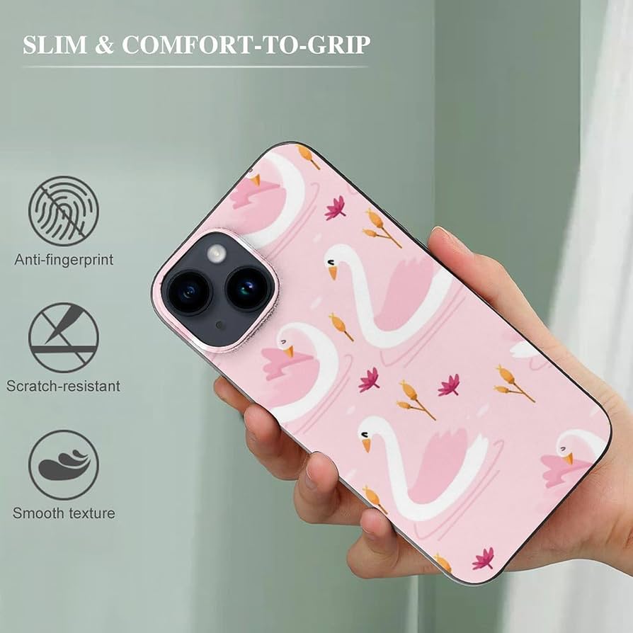 Amazon.co.jp: iPhoneXR用ケース 白鳥 ピンク TPU スマホケース