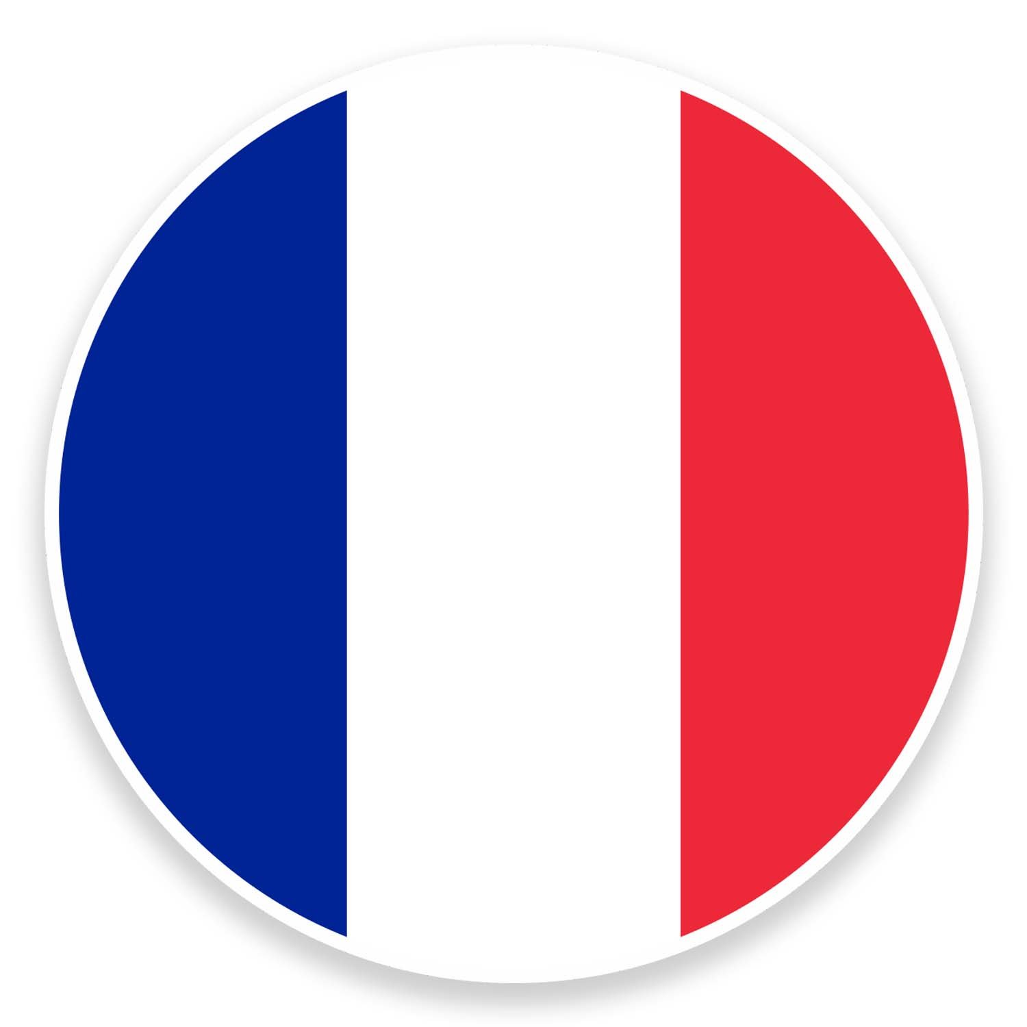 2 x 10cm France Flag Vinyl Sticker Decal Laptop Car Luggage Travel Label #9072 (10cm Wide x 10cm High)